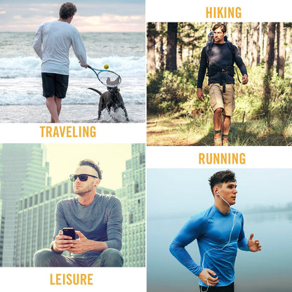 Mens UPF 50+ Sun Protection Shirts Long Sleeve Rash Guard, Quick Dry 4-Way Stretch for Fishing Swimming Surfing