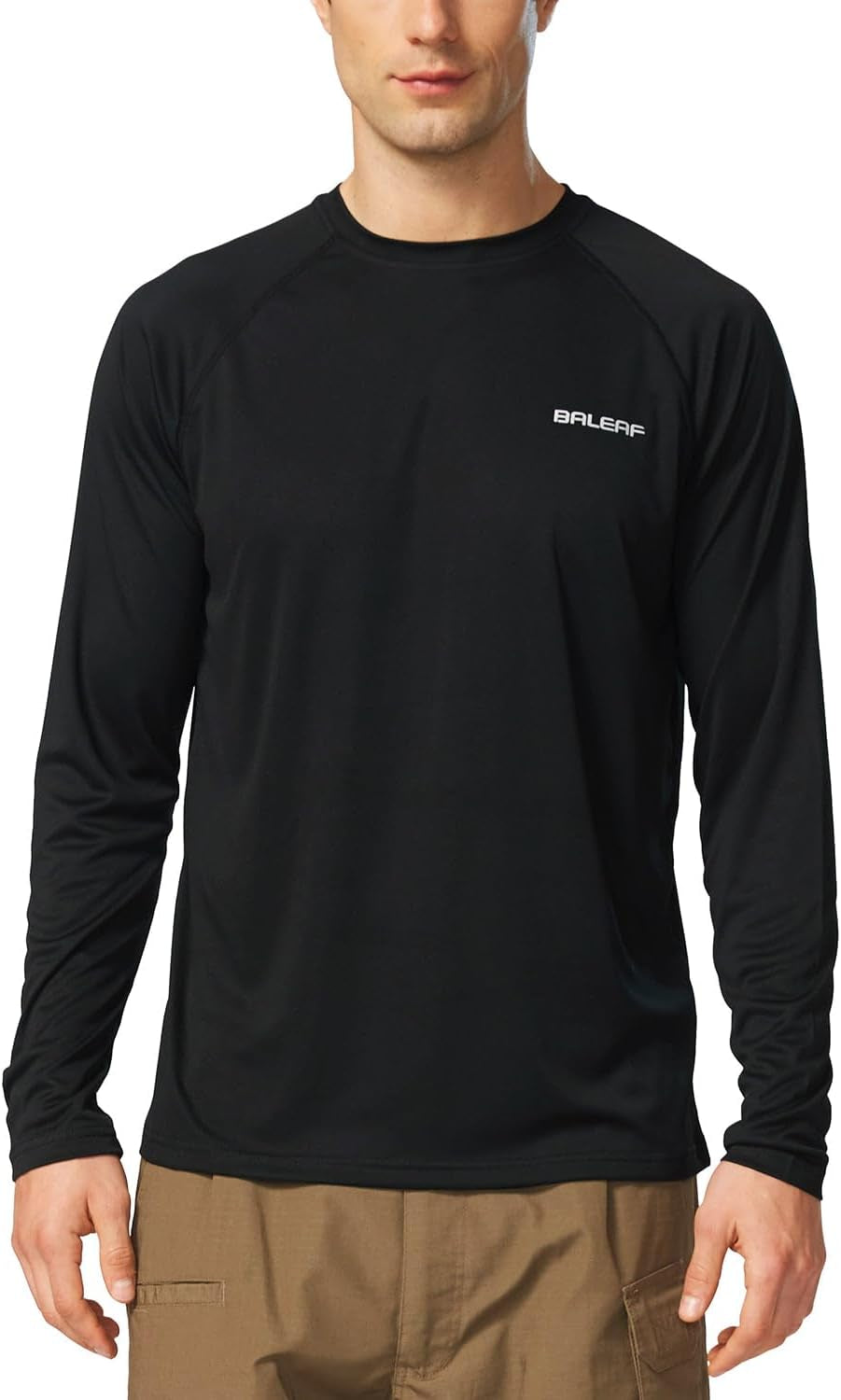 Mens UPF 50+ Sun Protection Shirts Long Sleeve Rash Guard, Quick Dry 4-Way Stretch for Fishing Swimming Surfing